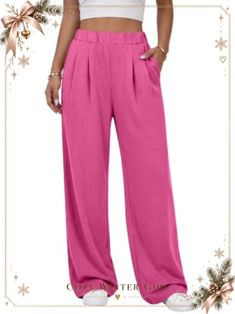 Wide Leg Baggy Sweatpants High Waisted Ruched Casual Loungewear